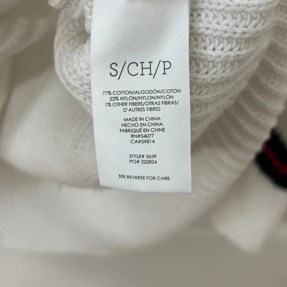 White V Neck Tennis Sweater Women‎ Classic Old Money Academia Cabi S RUNS BIG - Picture 7 of 8